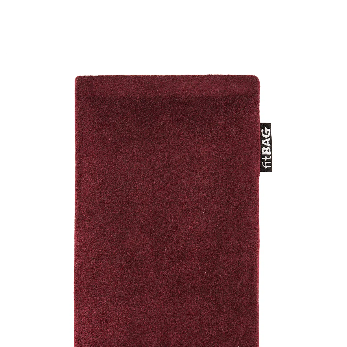 fitBAG Classic Weinrot Handytasche für Apple iPhone Air / 17 Air Tasche aus original Alcantara mit Microfaserinnenfutter | Hülle mit Reinigungsfunktion | Made in Germany