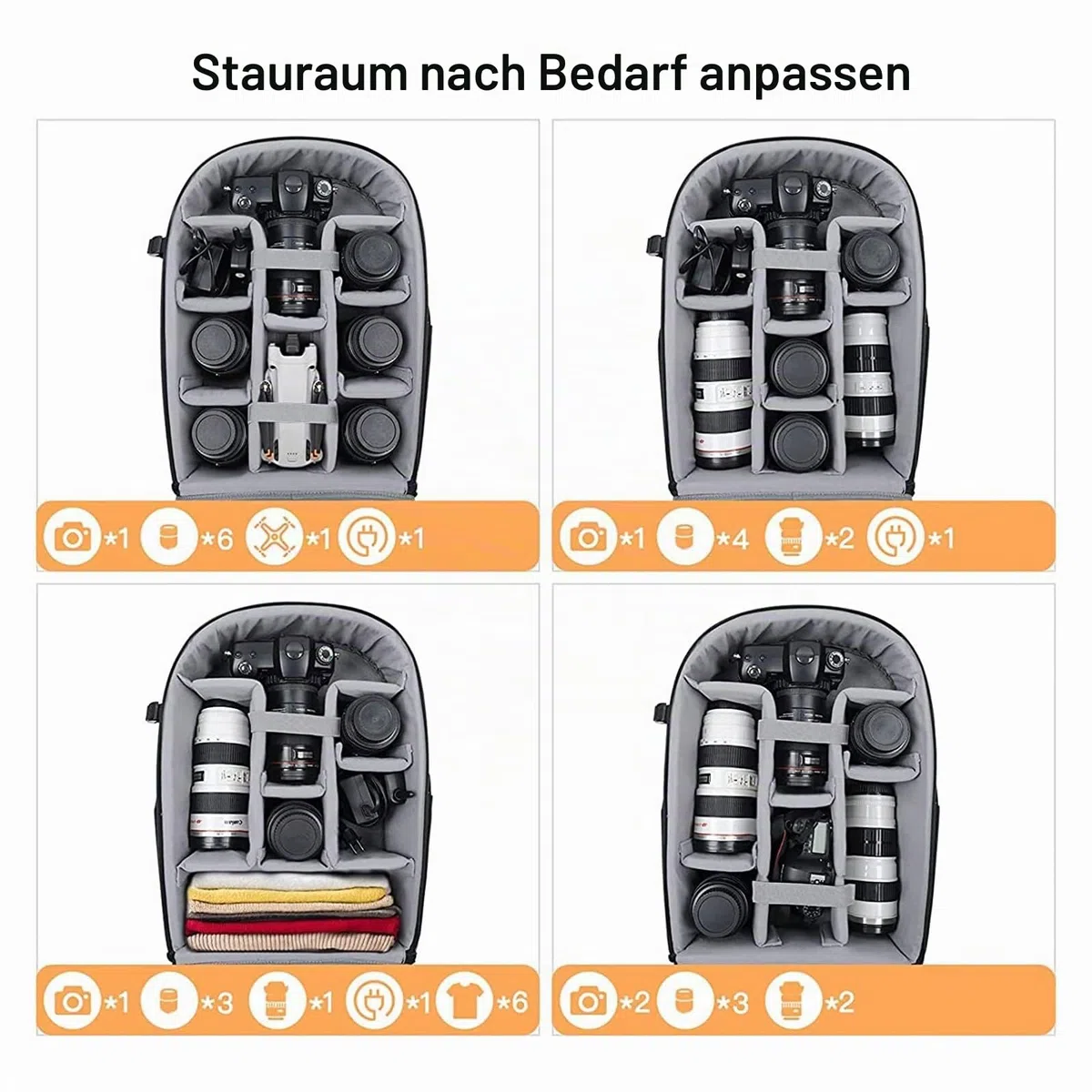 MOSISO Kamerarucksack Wasserdicht, Fotorucksack Groß mit 15,6 Zoll Laptophülle, Kamera Rucksack mit Stativhalter, Camera Backpack, kamerarucksäcke für Drohnen, Spiegelreflexkameras, Schwarz