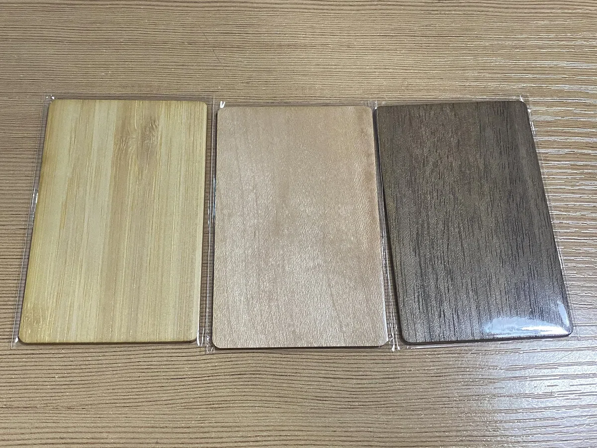 10 Stück NTAG216 NFC-Karten Holz Nussbaum ISO projizierbar Hotel