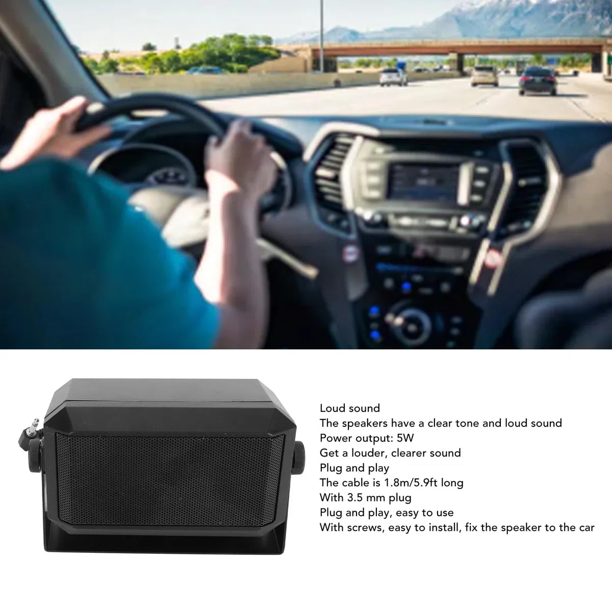 Externe Lautsprecher, für Radioaddity CB 27, für TYT MD 9600, für TH 9800, für Yaesu FT 7800R, für FT 8900R, 3,5 Mm 5 W CB-Automobilradio für Ham Radio Mobile Transceiver