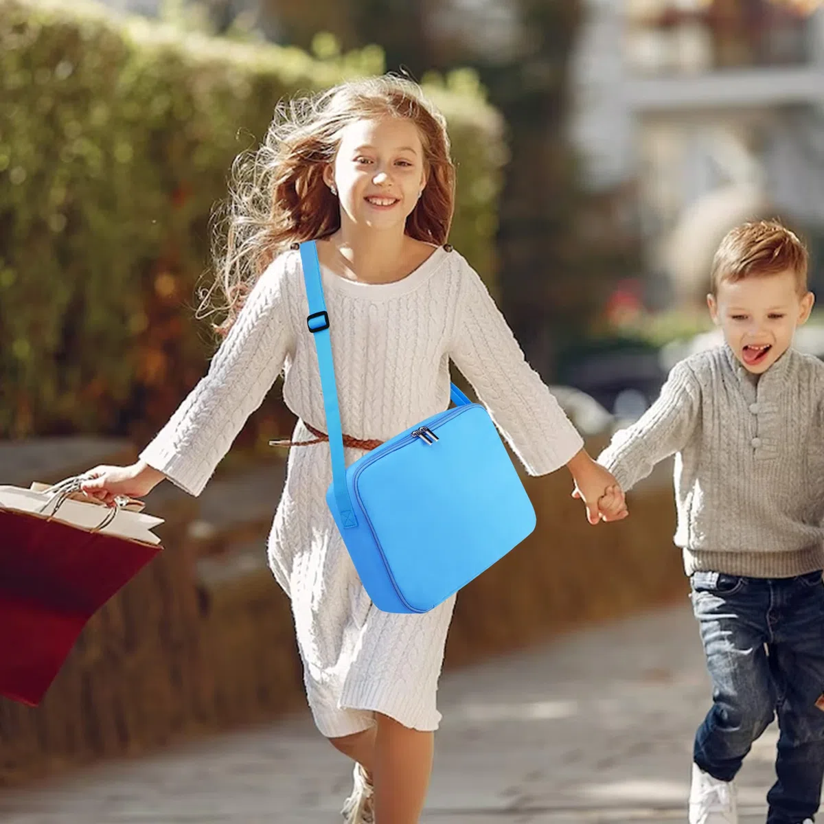 Annmore Tasche kompatibel mit TIMIO Starter Kit, Blau | Tragbar, mit mehreren Fächern für TIMIO, Kopfhörer und 20 Discs, zur Aufbewahrung und zum Transport