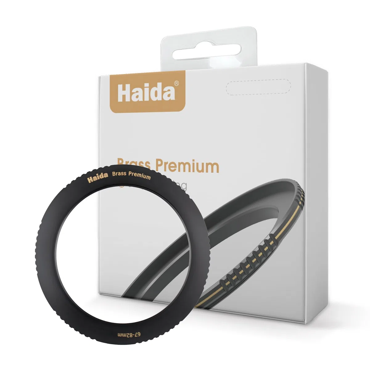Haida Step-Up-Ring, 67 mm auf 82 mm, Messing-Adapter, 62–82 mm Step-Up-Ring für Filter