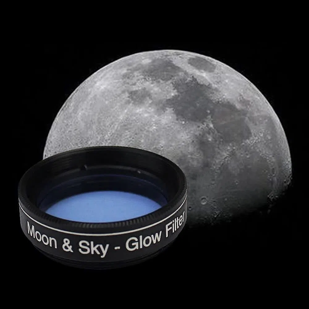 SOLOMARK 1.25" Mondfilter T2X Barlow Kit für Teleskop Okulare, Mondfilter hilft, den Mond klarer zu sehen.
