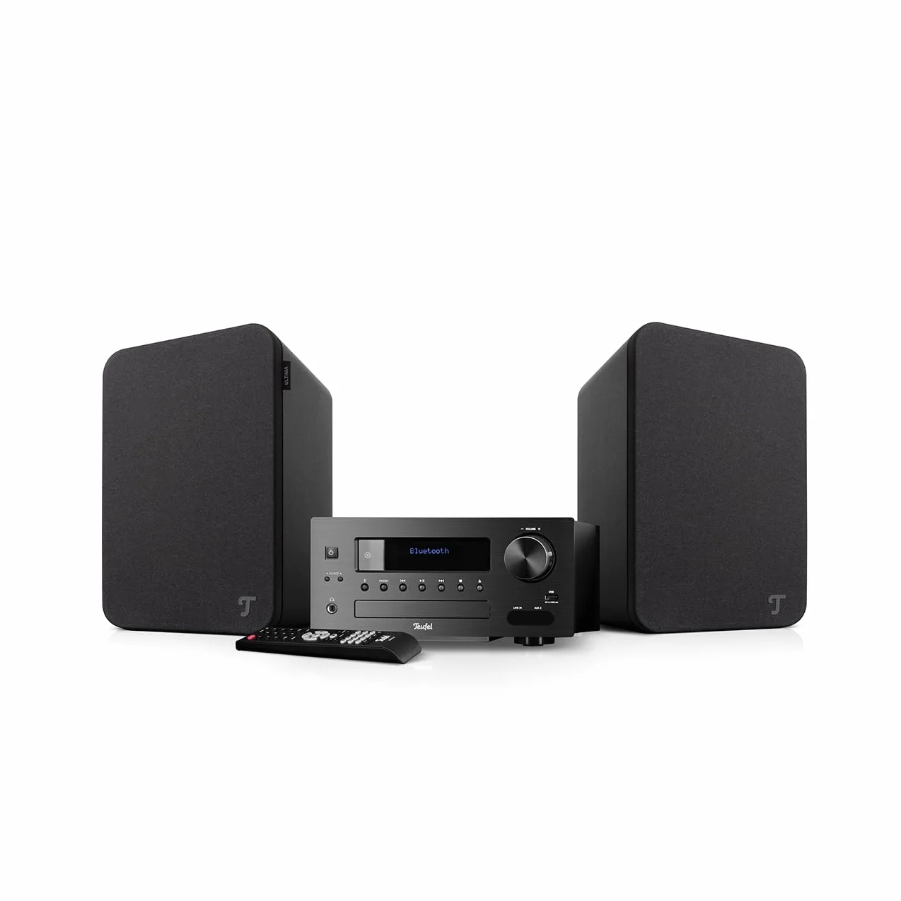 Teufel Ultima 20 Kombo 2 - HiFi Stereo Kompaktanlage mit CD und Bluetooth, USB, DAB+ Digitalradio, FM Radio, Musikstreaming, Bassreflex (Schwarz)