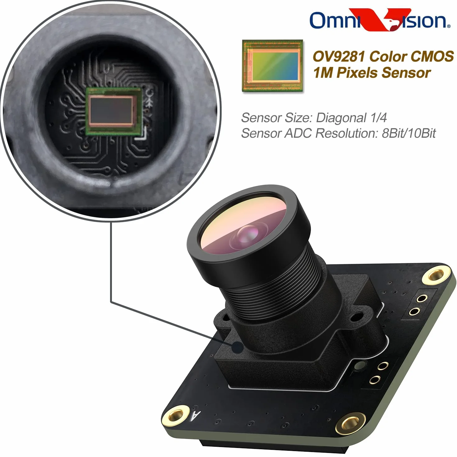innomaker Global-Shutter-Kameramodul mit OV9281 Mono-Sensor, 309fps Hohe Geschwindigkeit, Native Raspberry Pi OS-Treiber, Unterstützt Rpi-Cam/Libcamera & Externen Trigger, Für alle RPi-Modelle