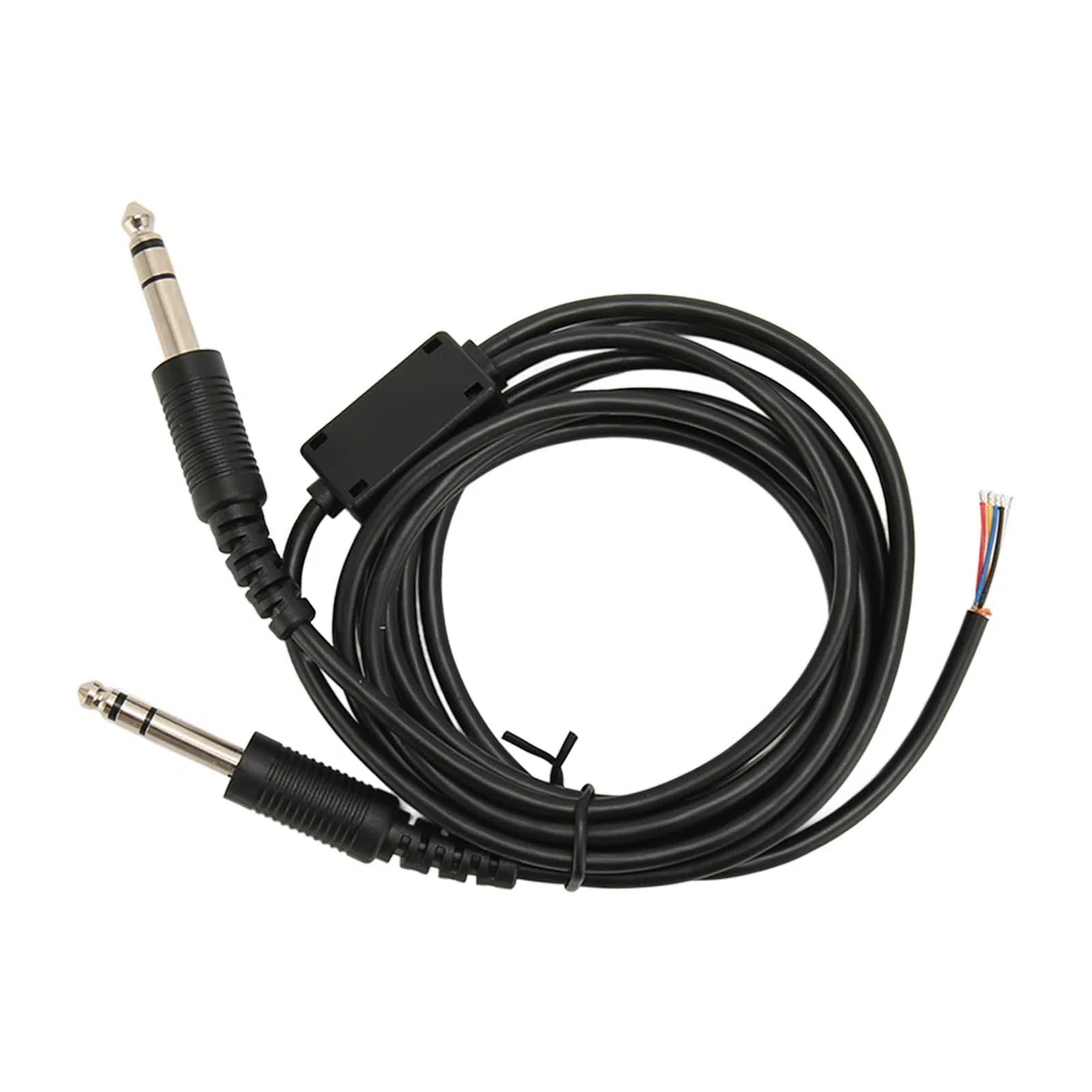 Aviation Headset Ersatzkabel, 2m Universal Dual GA -Stecker, Premium -PVC -Material, PJ -068 -Mikrofonstopfen und PJ -055 Lautsprecherstecker, DIY -Kabel 6,6ft, Kompatibel mit