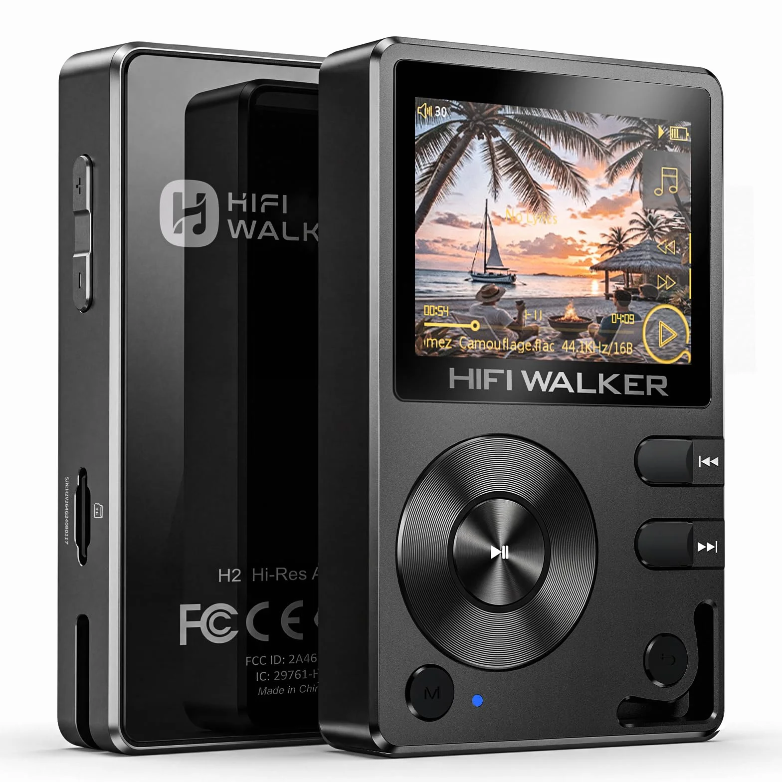 HIFI Walker H2 128GB MP3-Player Bluetooth 5.2 DSD DAC Hi-Res FLAC verlustfreier Musikspieler 128GB SD-Karte 512GB erweiterbar ALPS-Regler Robustes Zinkgehäuse