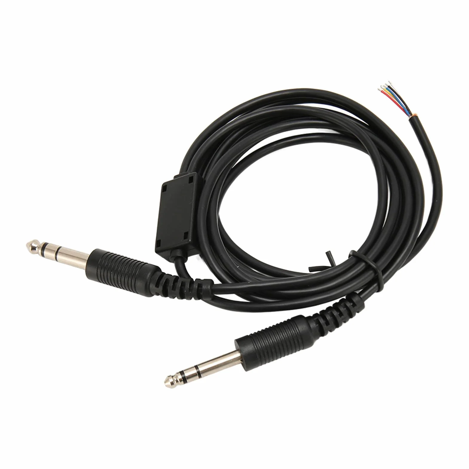Aviation Headset Ersatzkabel, 2m Universal Dual GA -Stecker, Premium -PVC -Material, PJ -068 -Mikrofonstopfen und PJ -055 Lautsprecherstecker, DIY -Kabel 6,6ft, Kompatibel mit