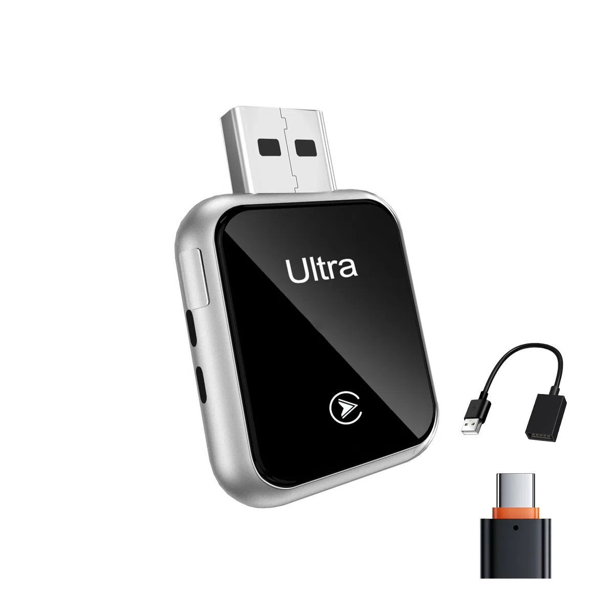 Wireless CarPlay Adapter 2-in-1, 2025 Aufgerüstet Wired zu Wireless für CarPlay/Android Auto, Mini-Design mit USB & Type-C-Verlängerung, Kompatibel mit iPhone iOS 10+ & Fahrzeugen mit Wired CarPlay