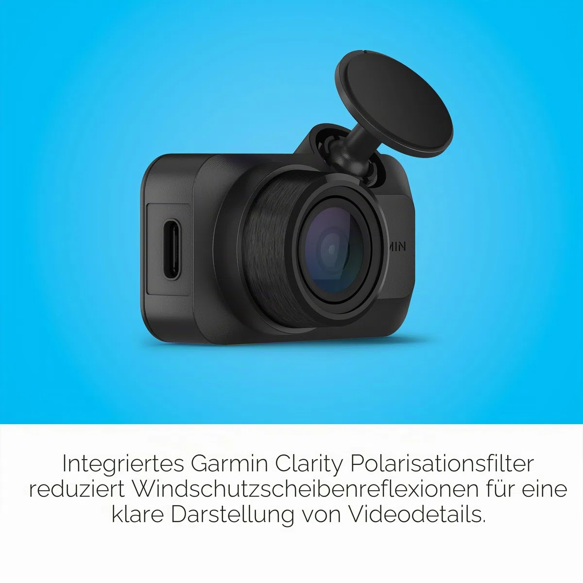 Garmin Dash Cam Mini 3, ultrakompakte 1080p HD-Dashcam mit einem 140-Grad-Sichtfeld, eingebauter Clarity-Polarisator, sprachgesteuert, automatische Aufnahme (erneuert)