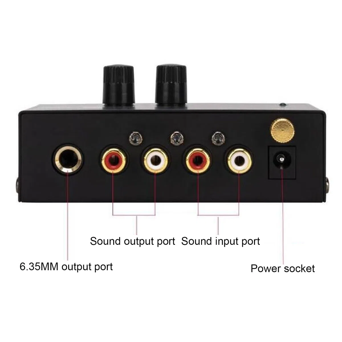 Phono Vorverstärker für Plattenspieler, RIAA entzerrter, Rauscharmer A/D Wandler mit Beweglichem Magnet, Mehrere Anschlussmöglichkeiten (EU-Stecker)