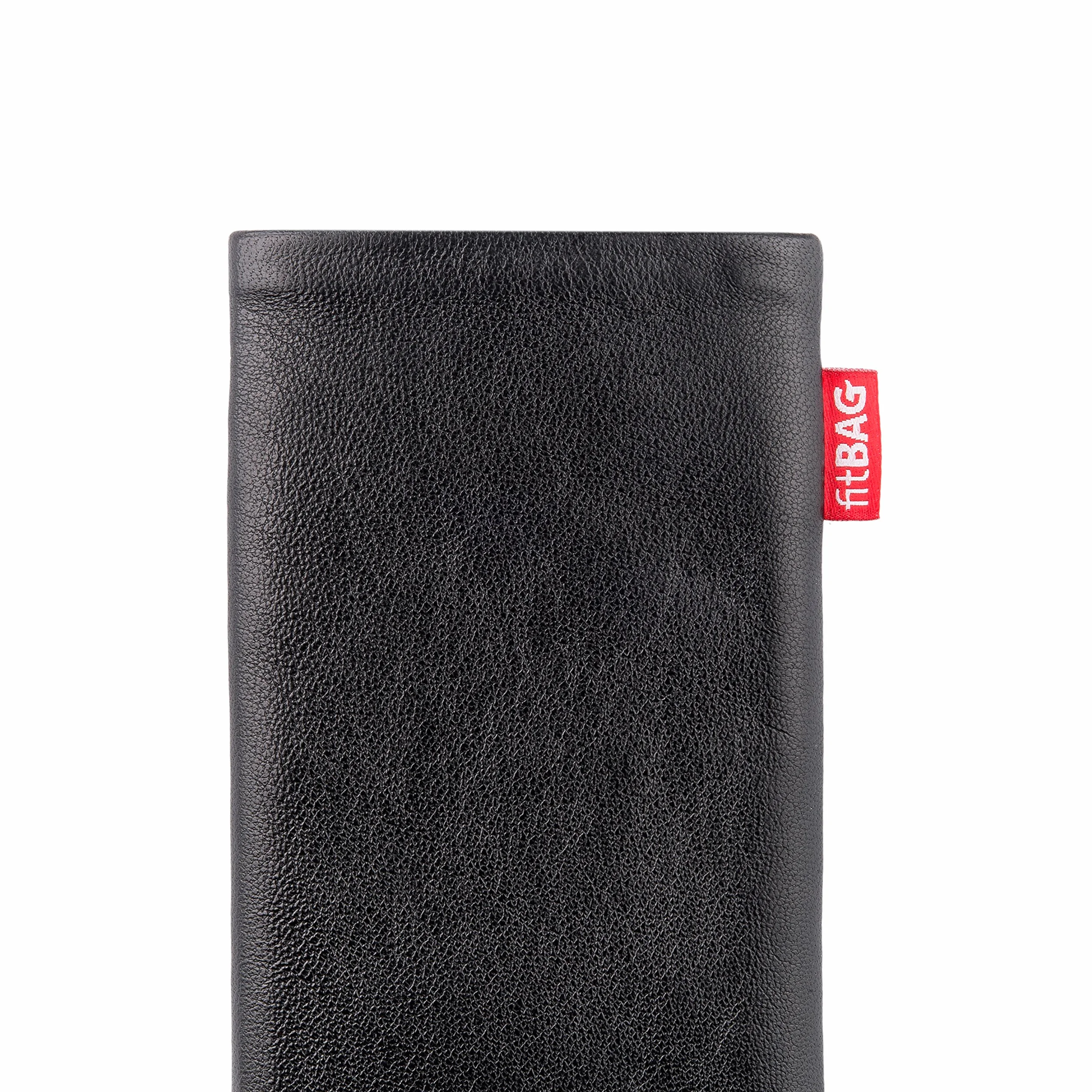 fitBAG Beat Schwarz Handytasche für Apple iPhone Air / 17 Air Tasche aus Echtleder Nappa mit Microfaserinnenfutter | Hülle mit Reinigungsfunktion | Made in Germany