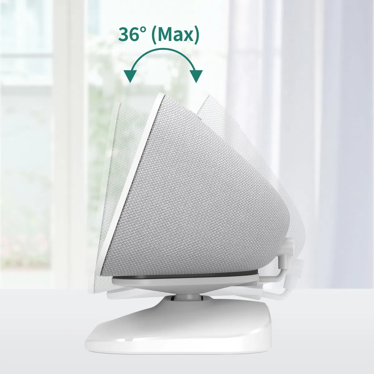 PlusAcc Ständer für Show 5 & Handy mit USB-C/A-Ladeanschluss - Verstellbare Ladeständer Halterung Ladestation Basis kompatibel mit Show 5 3.Gen/iPhone/iPad (Weiß)