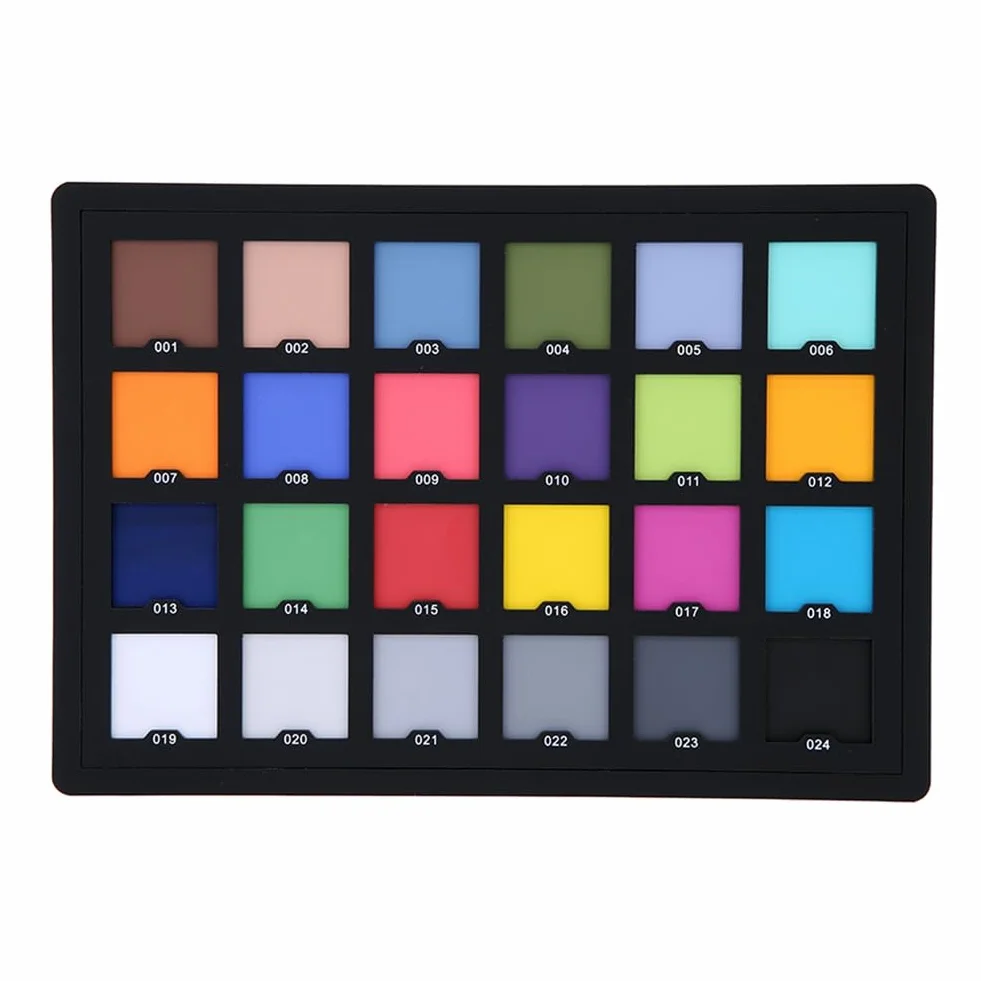 24 Color Card Test Fotografie Palette Farbkarte zum Ausgleichen der Farben im Foto Board