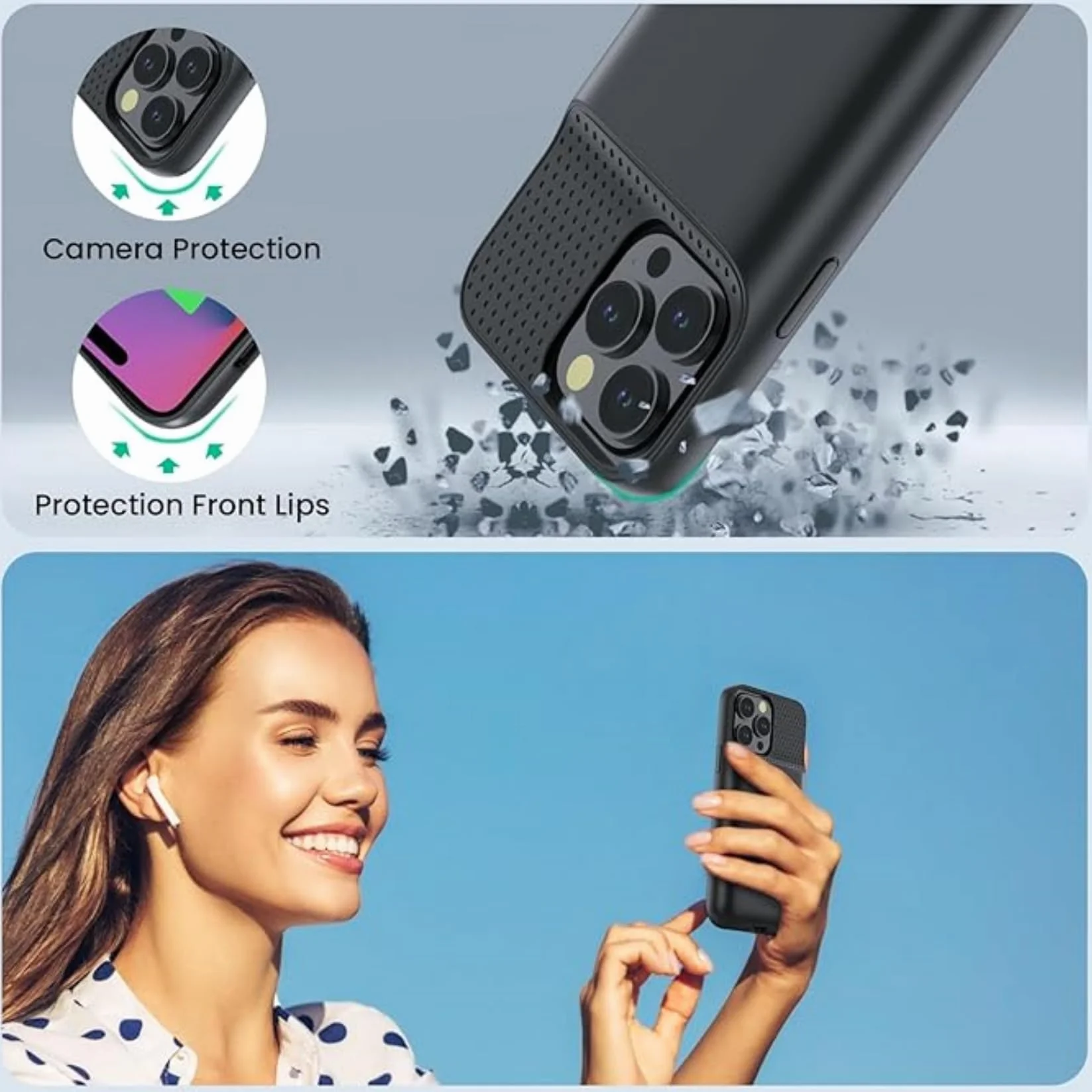 Akkuhülle für iPhone 14 Plus/14 Pro Max/13 Pro Max, 8600mAh Smart Battery Case Zusatzakku Ladehülle, Abnehmbare Tragbare Handyhülle Akku, Powerbank Hülle für iPhone 13Promax/14Plus/14Promax 6,7 Zoll