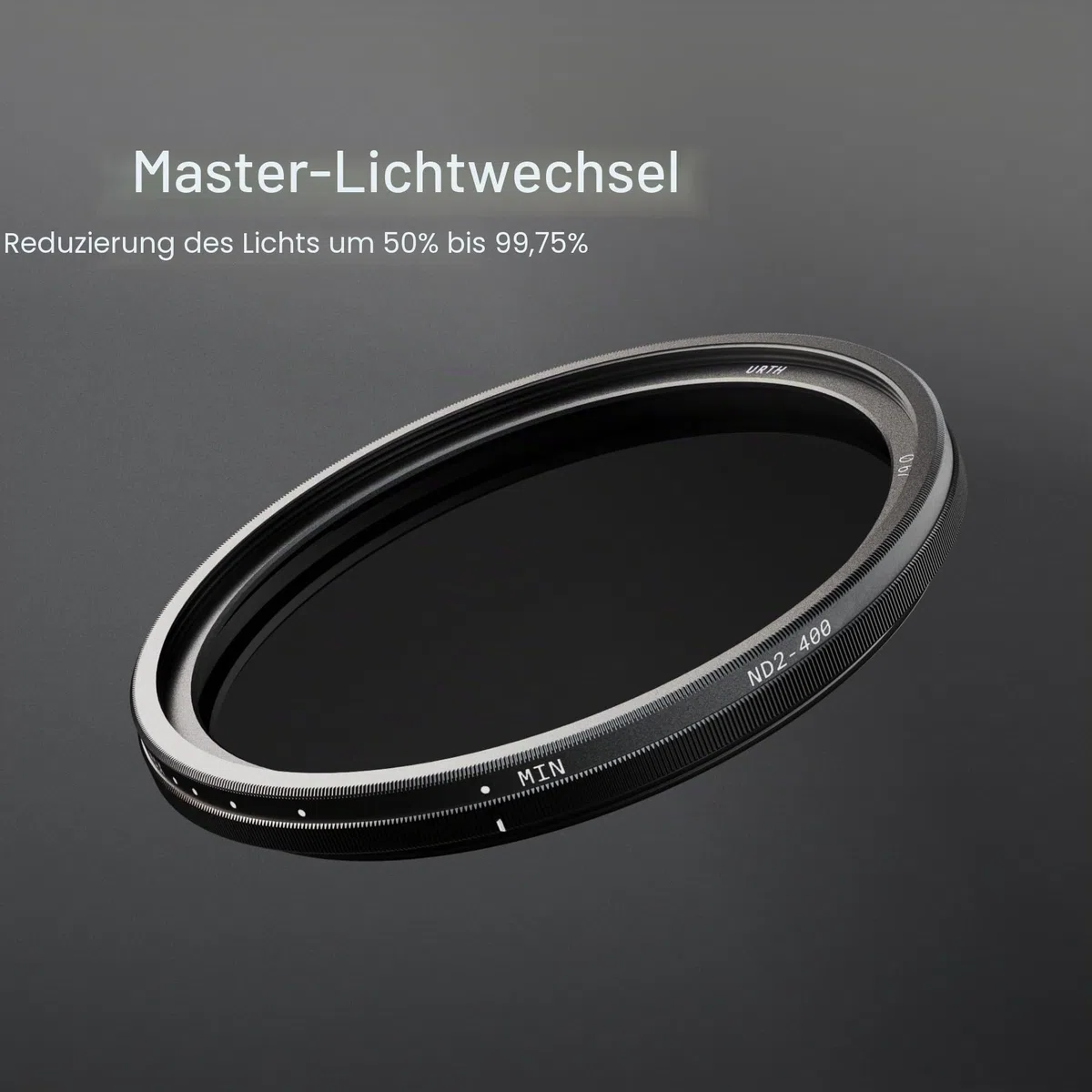 Urth 77mm ND2-400 Variable ND Lens Filter - 1-8.6 Stop Range, HD Optical Glass 20-Layer Nano-Coated Neutral Density Filter for Cameras