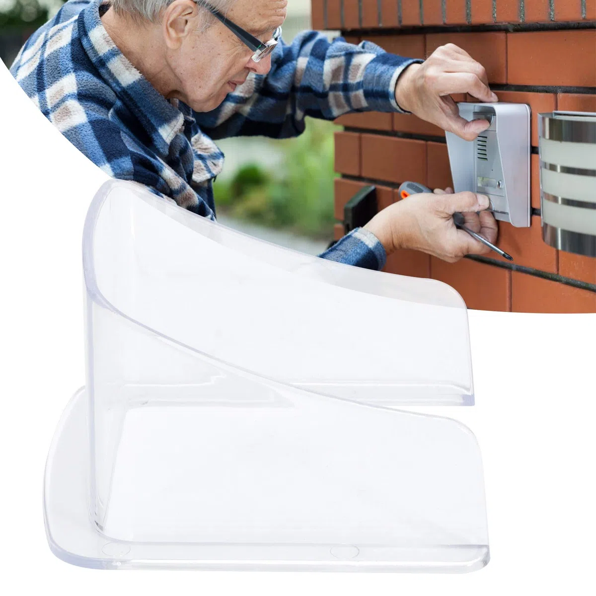 Türklingel-Regenschutz, transparente Kunststoff-Türklingelabdeckung, robuste Regenschutz für Home Access Controller