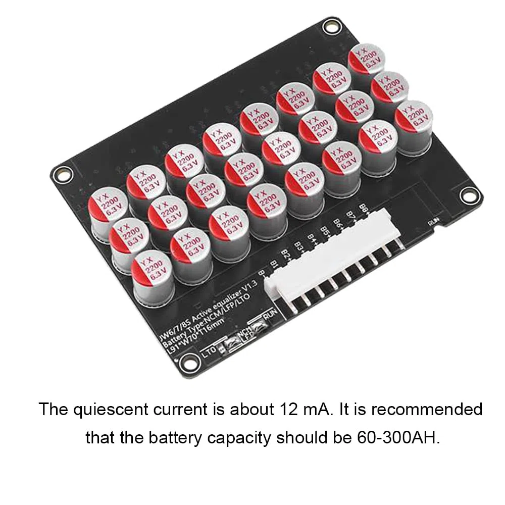 Whole Group Balancer 8S 5A Active Lithium Lifepo4 Battery Equalizer Energy Transfer Capacitor Board mit Shell