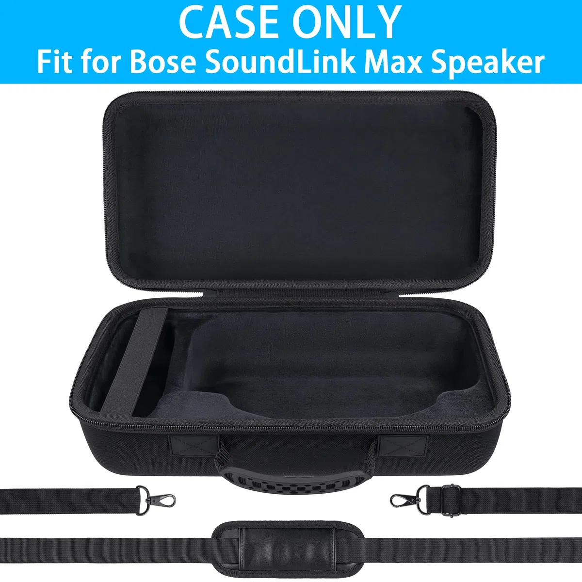 co2CREA Harte Tasche für Bose SoundLink Max Tragbaren Bluetooth-Lautsprecher Case Etui Tragetasche