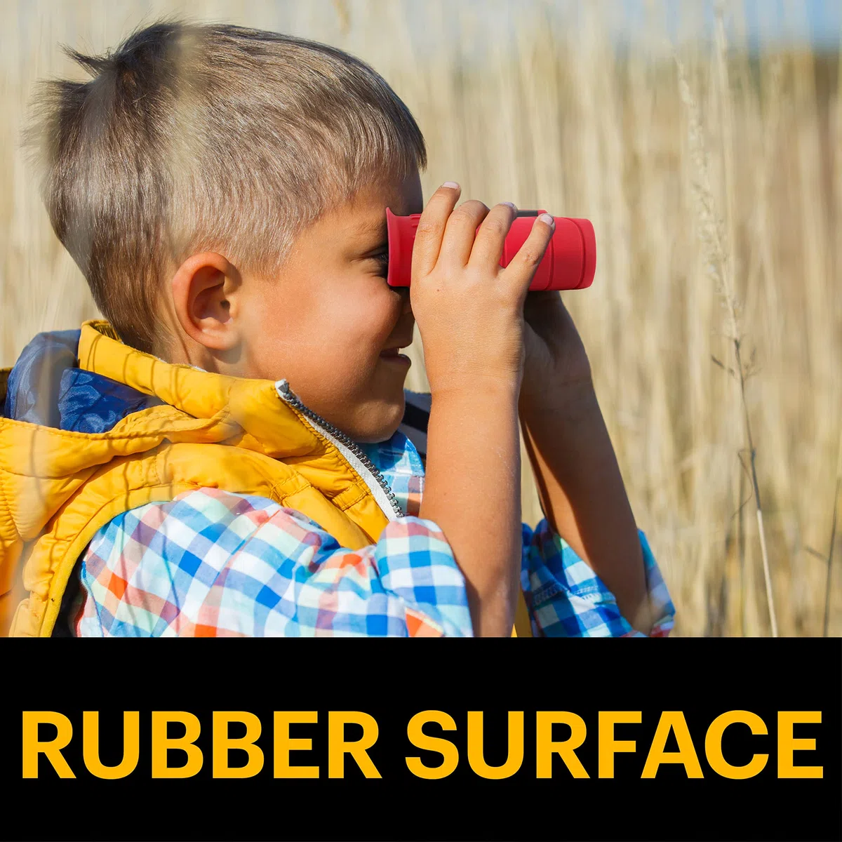 KODAK Fernglas für Kinder BCS100 – Kompakte Binokulare Ferngläser für Kinder, mit weichem Gummi, ergonomisch, mit Trageriemen und Transporttasche, 8-facher Zoom – Rot