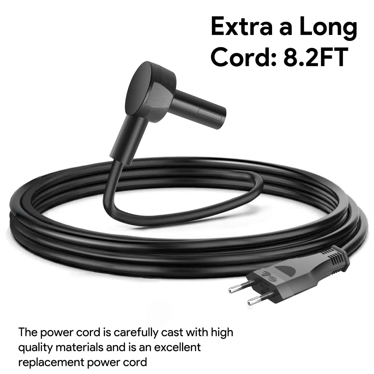 KFD ERA 100 Kabel Stromkabel für Sonos ERA 100 & ERA 300 Smart Speaker Mini Sub Lautsprecher Netzkabel Ersatzkabel Eurostecker Verlängerung Adapter Anschlusskabel (1er-Pack) (2,5 Meter, schwarz)