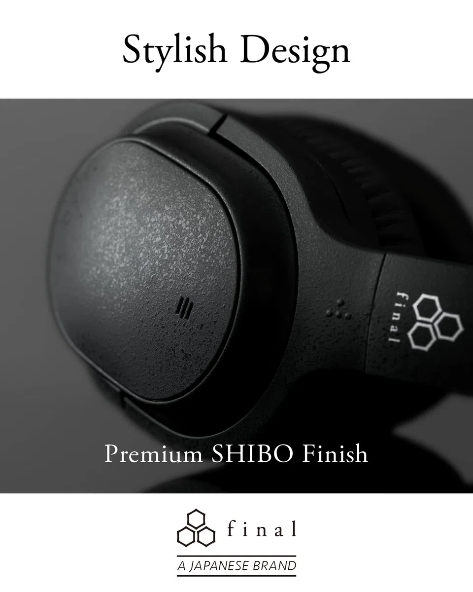 final UX3000 Bluetooth-Kopfhörer, HiFi-Klangqualität, Hybrid-Geräuschunterdrückung, maximal 35 Stunden Musikwiedergabe, aptX niedrige Latenz, Multipoint-Verbindung, entworfen in Japan (Schwarz)