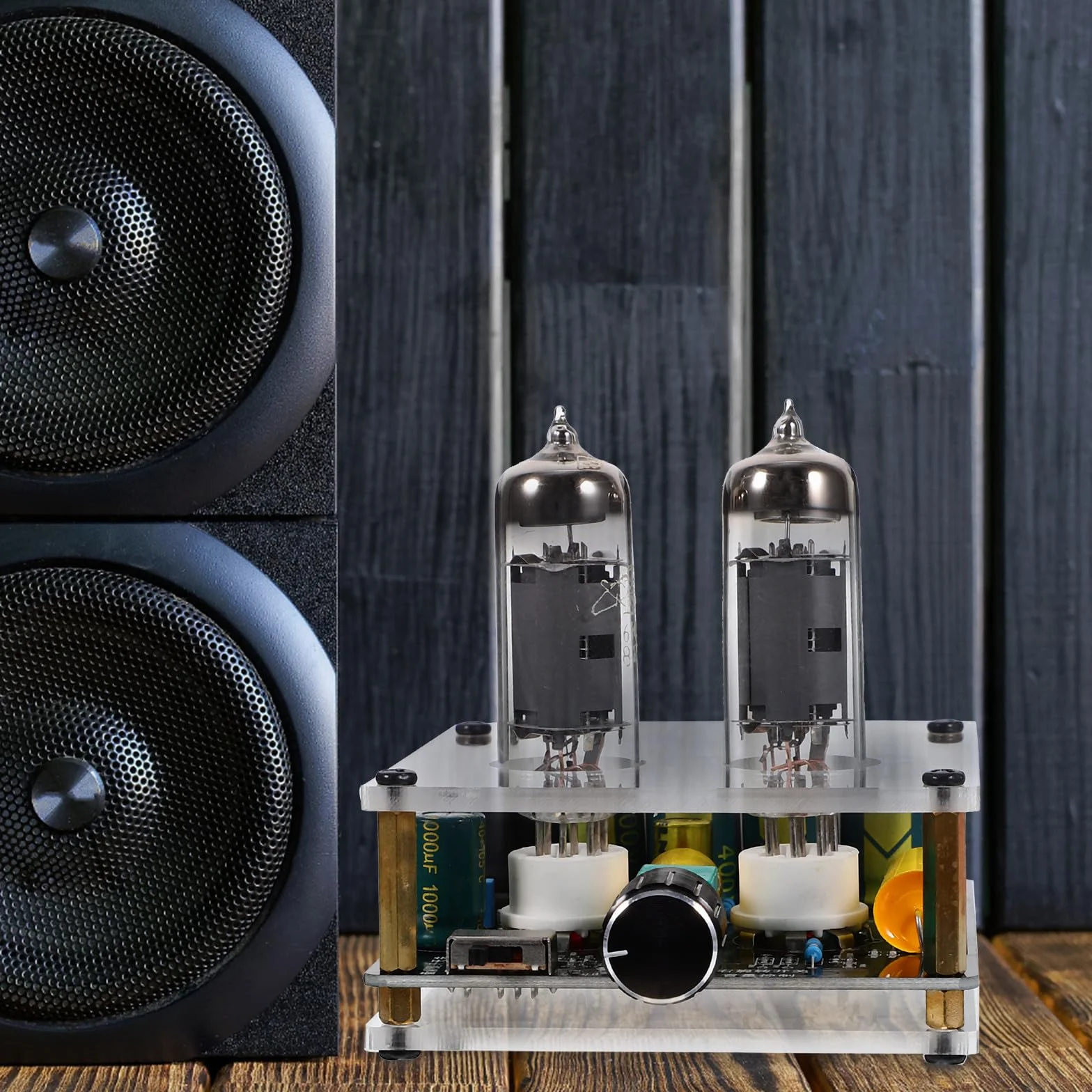 Angoily Röhrenradio Bausatz mit Phono Vorverstärker für Plattenspieler HiFi Röhrenvorverstärker mit PCB und ABS Material für Moderne Heimkino Selbstgemacht Systeme