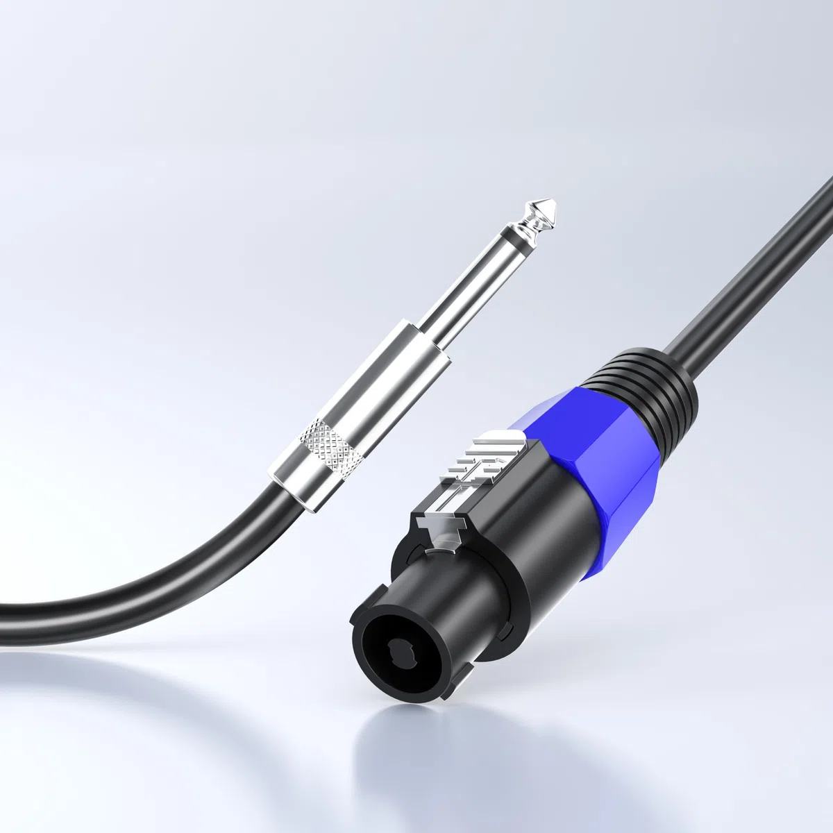 5M 2Pack Speakon auf 6.3mm Klinke Lautsprecherkabel mit Twist Lock 15 Guage Professionelles Kabel für DJ & PA