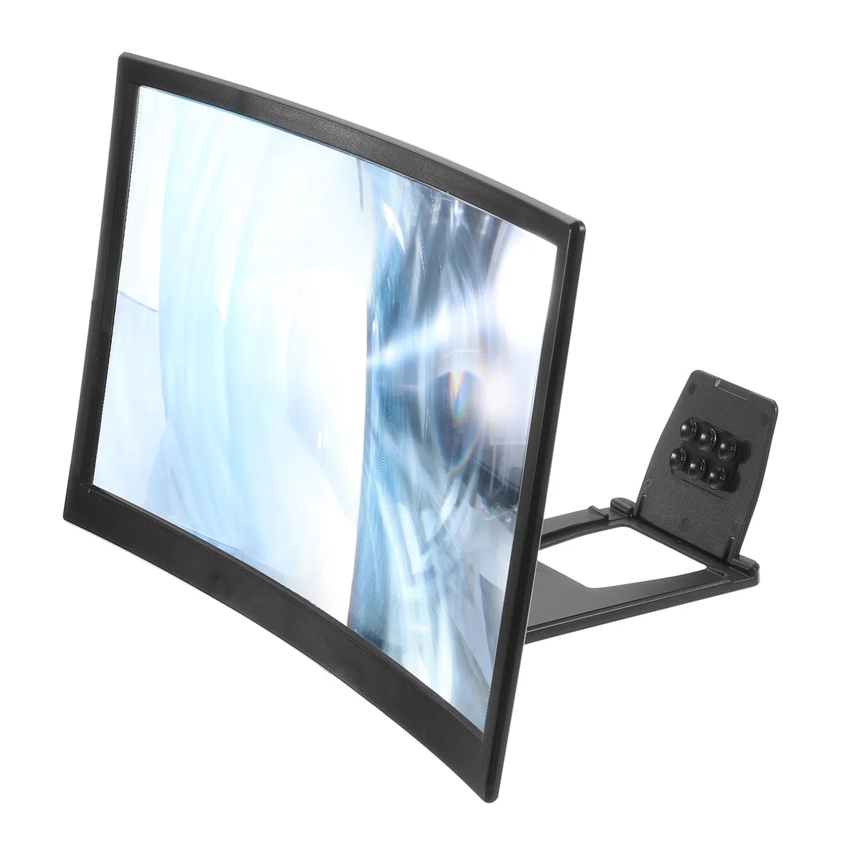 QUARKZMAN 14" Bildschirm Lupe für Handy 3D HD Vergrößernde Projektor Bildschirm Verstärker Stand für Alle Telefone Filme Videospiele Schwarz 12x7.5x0.5
