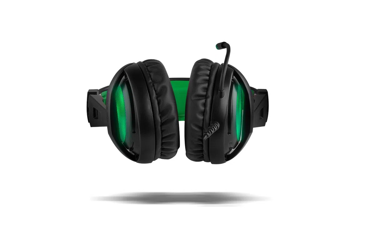 BG Xonar-X6 Binaural Headset, Schwarz, Grün, Kopfhörer – Kopfhörer (Spielkonsole/PC/Spiele, Binaural, Kopfband, Schwarz, Grün, Kunstleder)