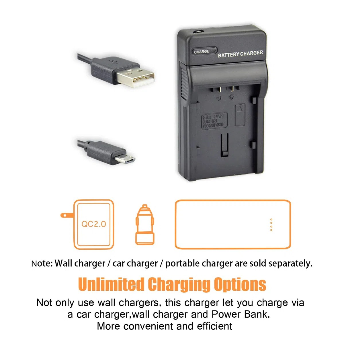 DSTE VW-VBG6 Li-Ionen Batterie und Micro USB Ladegerät Anzug kompatibel mit Panasonic NV-GS90,NV-GS98,PV-GS90,PV-GS500,SDR-H90,SDR-H258,AG-AC7,AG-AC130A,AG-AC160A,AG-AF100,HDC-HMC40