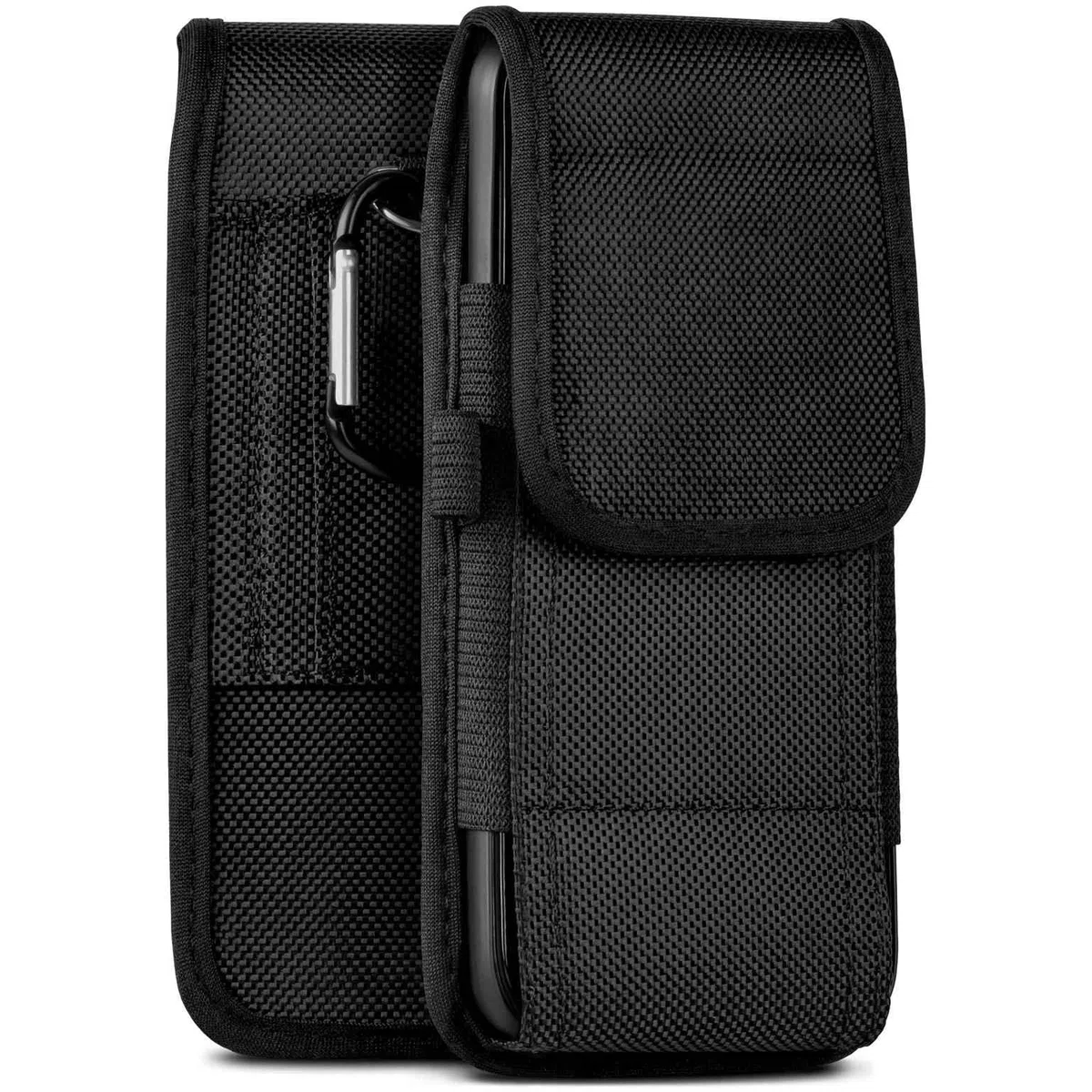 moex Handy Gürteltasche für iPhone 17 Pro Max Hülle mit Gürtelschlaufe, Outdoor Handyhülle Gürtel Handytasche, robuste 360 Grad Schutzhülle mit Karabiner, Agility Case, Schwarz
