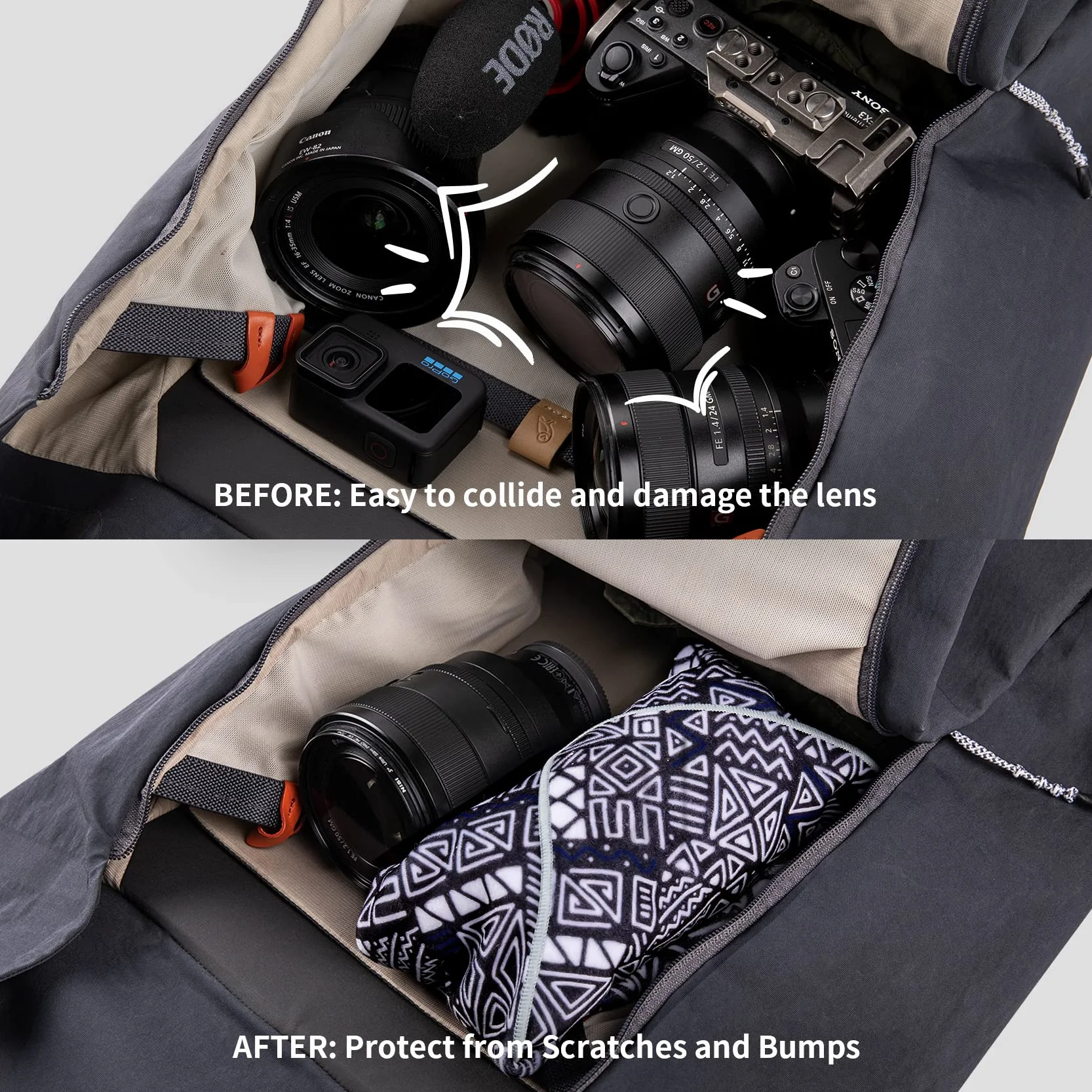 PGYTECH Kamera Einschlagtücher, Kratzfeste Objektivabdeckung, Magische Selbstklebende Schutzumhüllung Tuch Protective Wrap für DSLR/Objektive/Action-Kam/Handy/iPad/Zubehör, Geek