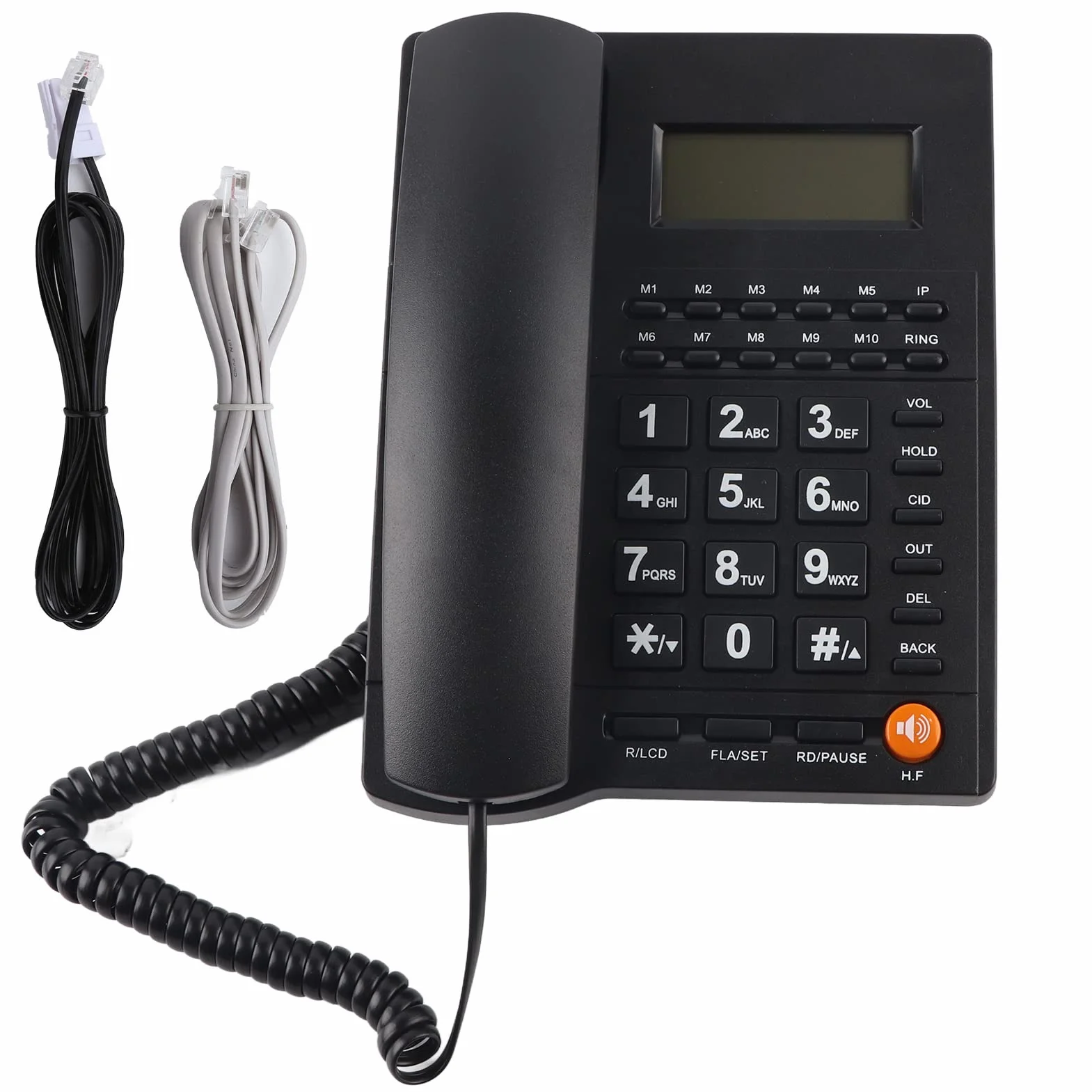 ciciglow Schnurgebundenes Telefon, Freisprech-Festnetztelefon mit Großem Knopf für Family Office und Eingebauten Intelligenten Sprachchip Im Hotel