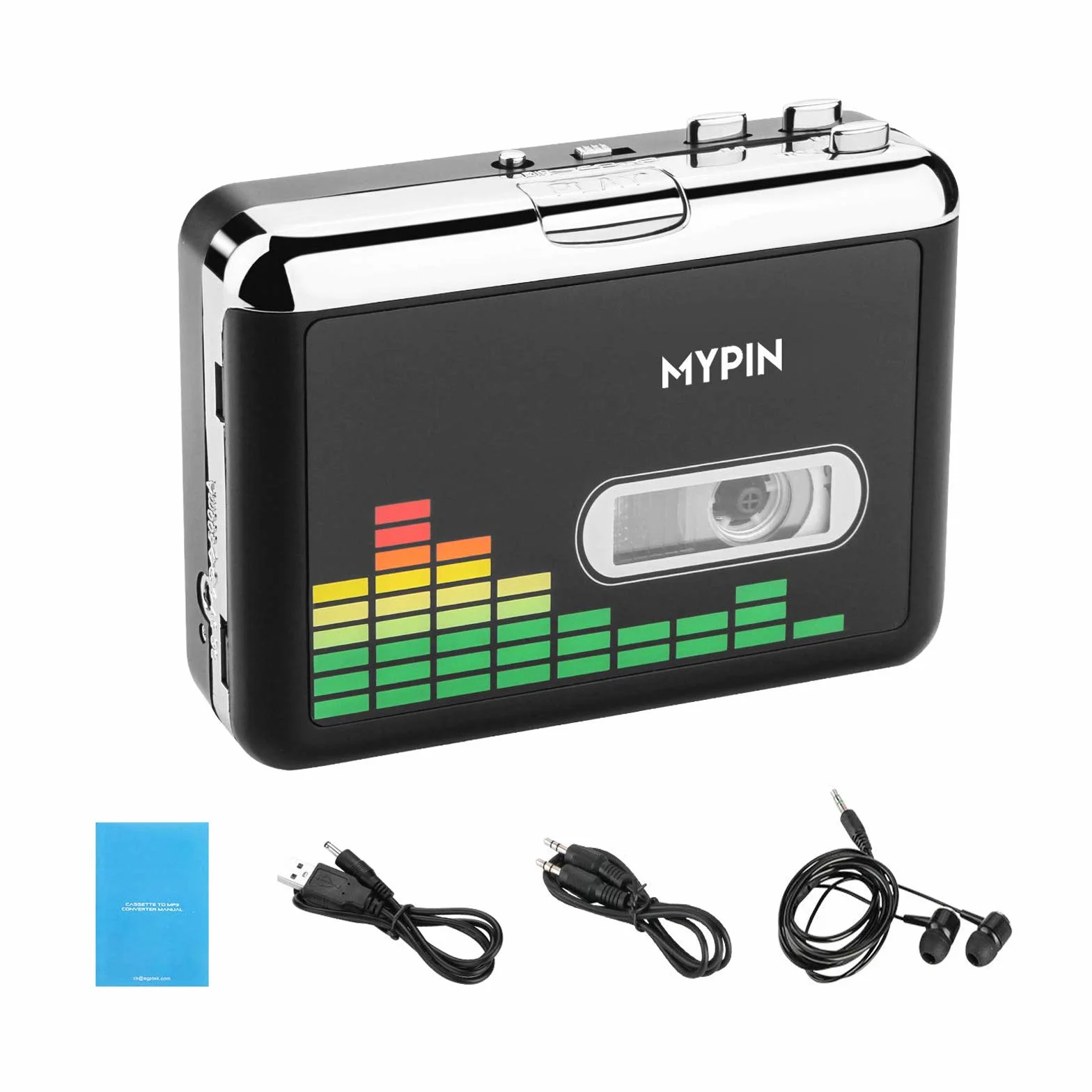 Tragbare Kassettenspieler, Digital USB Audio Musik/Kassette zu MP3 Konverter, Kassettenrekorder direkt auf USB-Flash-Laufwerk speichern/Kein PC erforderlich