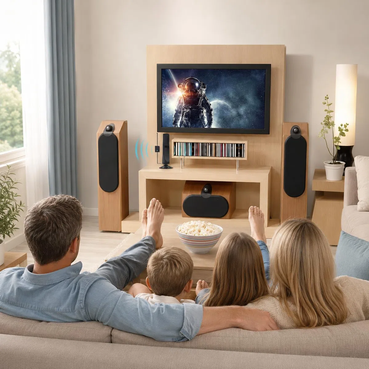 Wave Max Antenne TV Festberg Hitenna HDTV TV Antenne Indoor für Digitale Sender mit Einfachem Anschluss für Fernseher Receiver Wohnmobil und Camping (1 Stück)