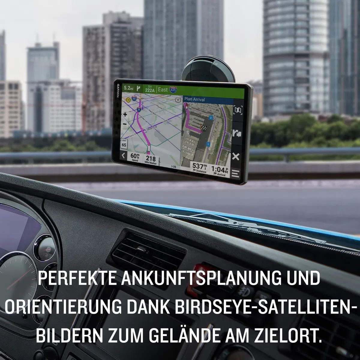 Garmin dēzl LGV 710 MT-D EU – LKW-Navigationsgerät mit Farbdisplay, vorinstallierten EU Karten (46 Länder), fahrzeugspezifischem Routing, Echtzeitdienste & Zielorte mit Satellitenbildern