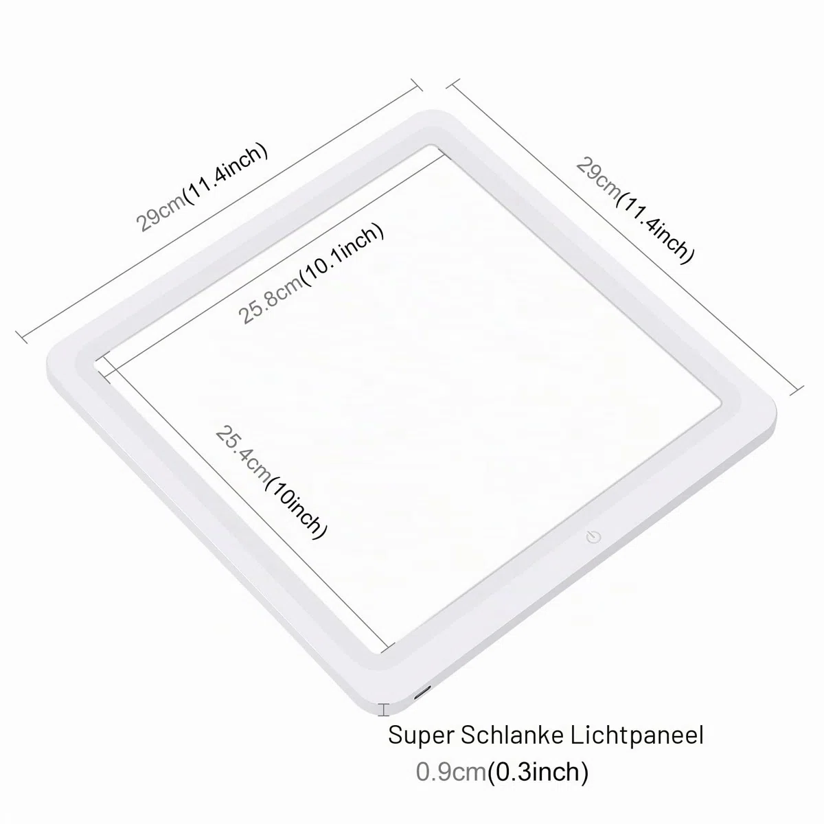 PULUZ 29CM LED Fotografie Schattenloses Licht Lampenpaneel für Fotostudio Box Fotografie Softbox Bodenlicht für Schmuck Kosmetik Kunstwerke (29CM)