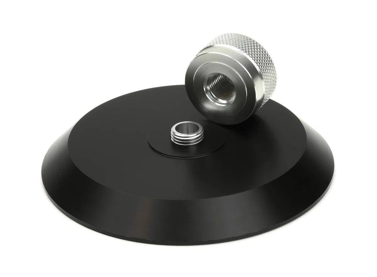 Dynavox Schallplattenklemme VC80, Klemme zum Fixieren der Schallplatte für Vinyl-Plattenspieler, aus Aluminium, schwarz