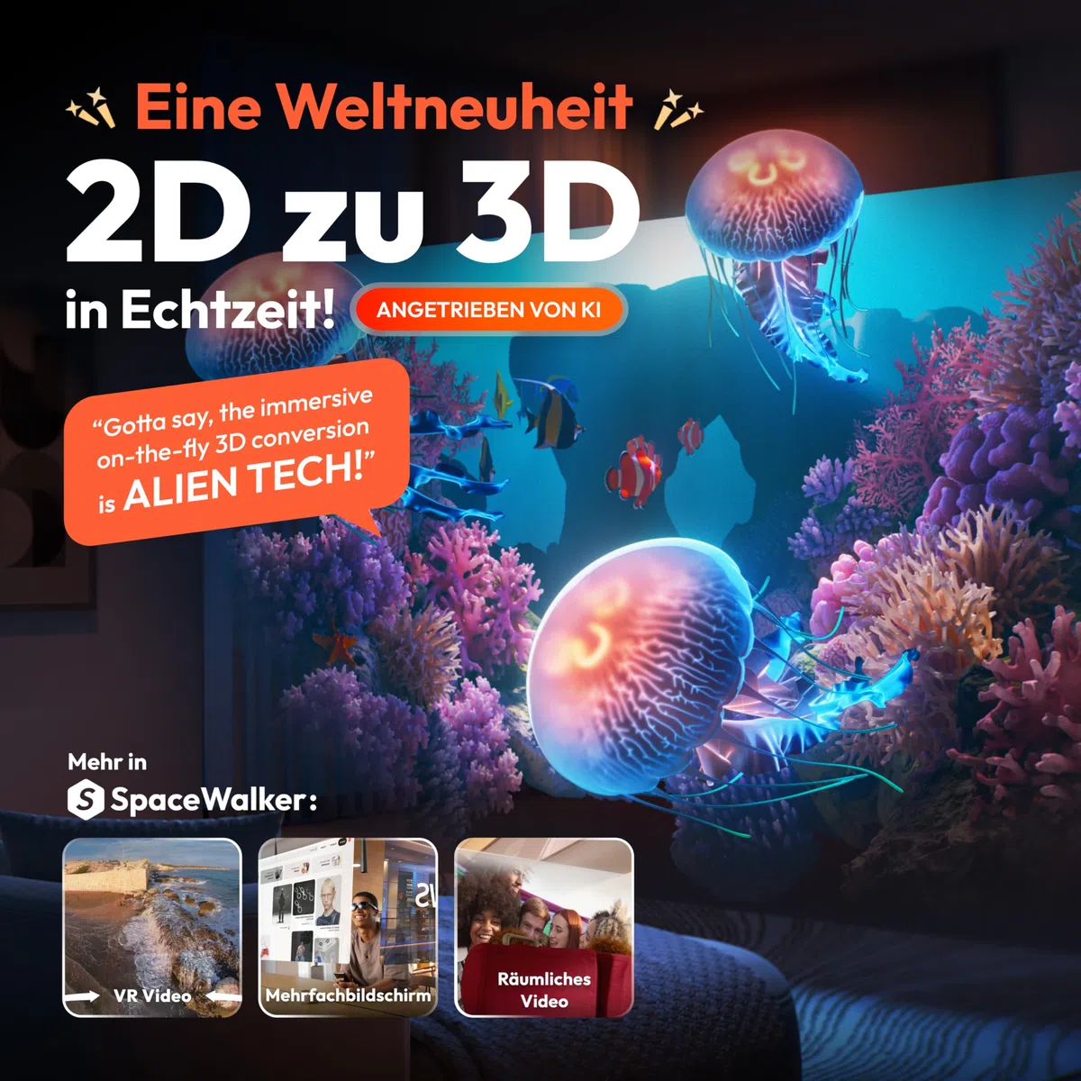 VITURE Pro XR/AR Brille, 135” 120Hz 1000 Nits Display, Harman Audio, elektrochromer Film, für iPhone 17/16/15/Android/Mac/PC/Steam Deck, erstes immersives XR-Erlebnis für Switch 2