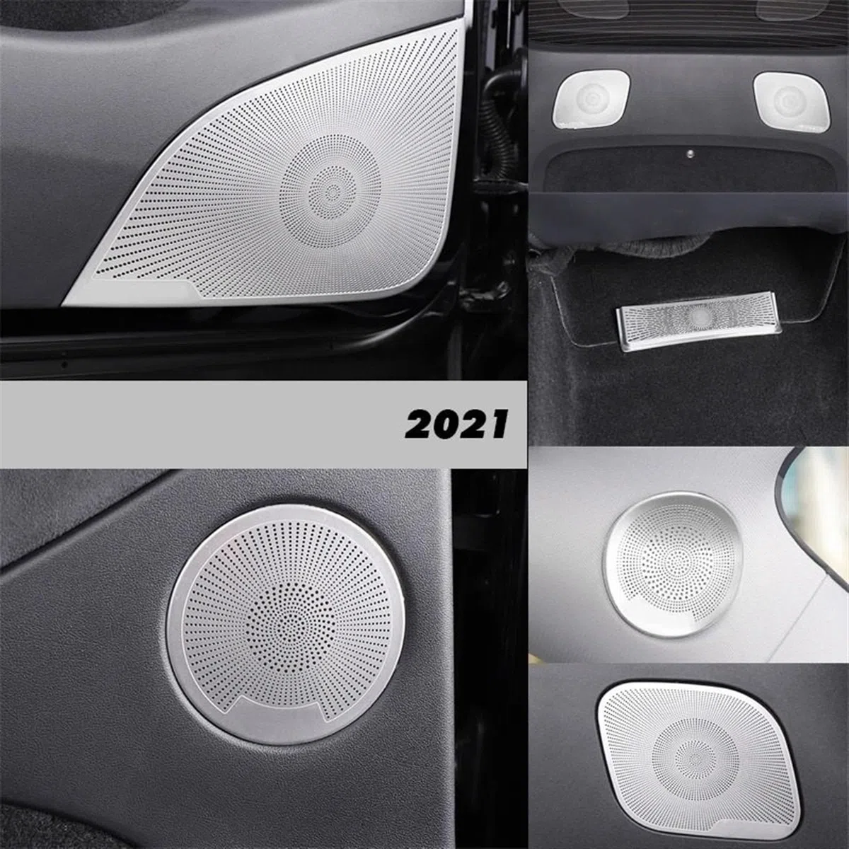 Kompatibel mit Tesla für Model Y 2021–2023 Auto-Audio-Lautsprecher-Abdeckung Aufkleber Tür-Lautsprecher-Abdeckung unter dem Sitz, Auslass-Entlüftungsverkleidung innen (Color : 9)