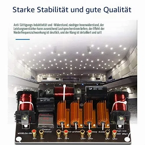 1500 W High Speaker Crossover 3 Wege High-Low 8 Ohm Frequenzteiler für Lautsprecher, Frequenzweiche 1600/2800 Hz