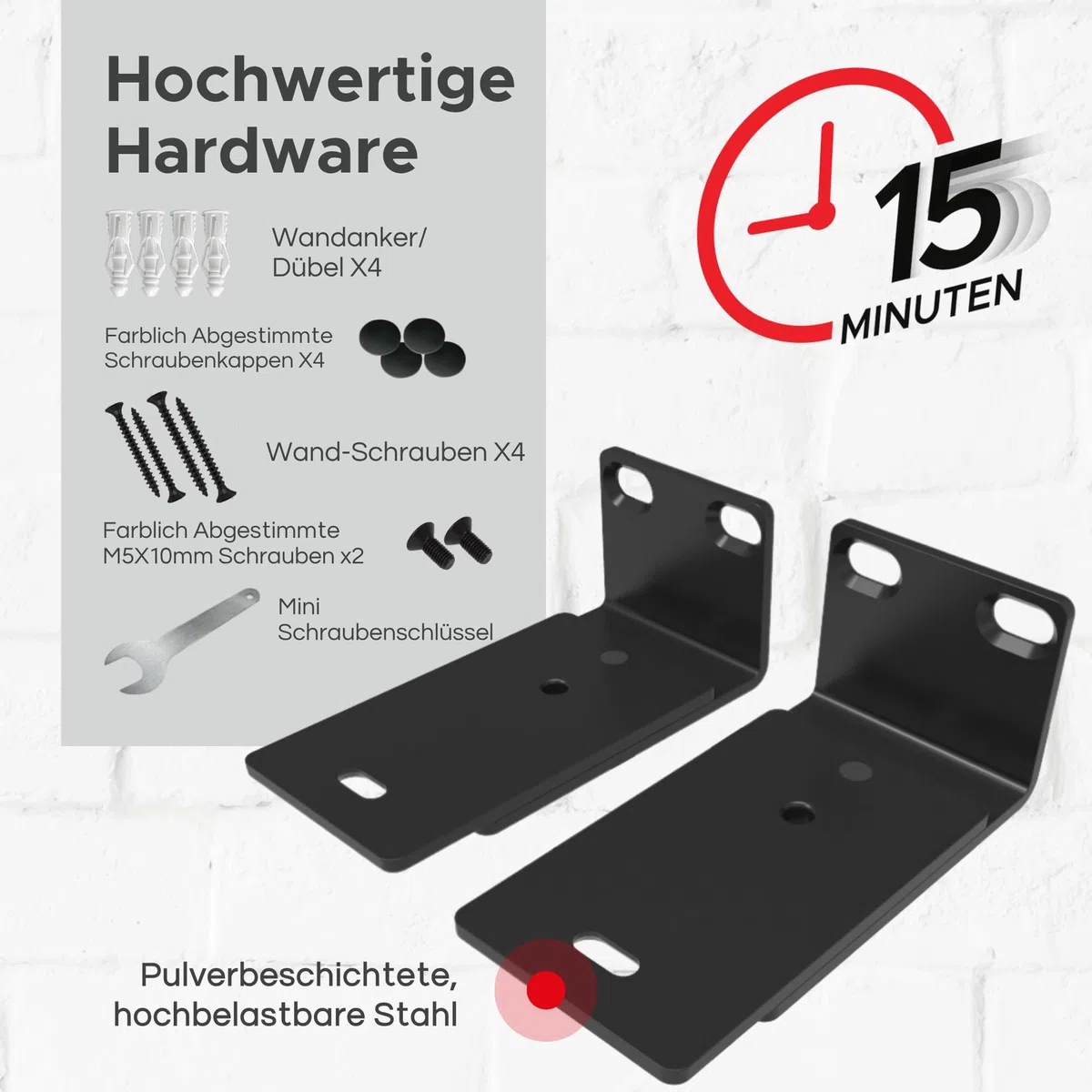 Sound Bass Smart Soundbar 300 500 550 600 700 900 Lifestyle Ultra Wandhalterungsset für Bose 300/500/550/600/700/900 Lifestyle Ultra, TV Speaker, Verstellbares Montage unter TV-Halterung, Schwarz