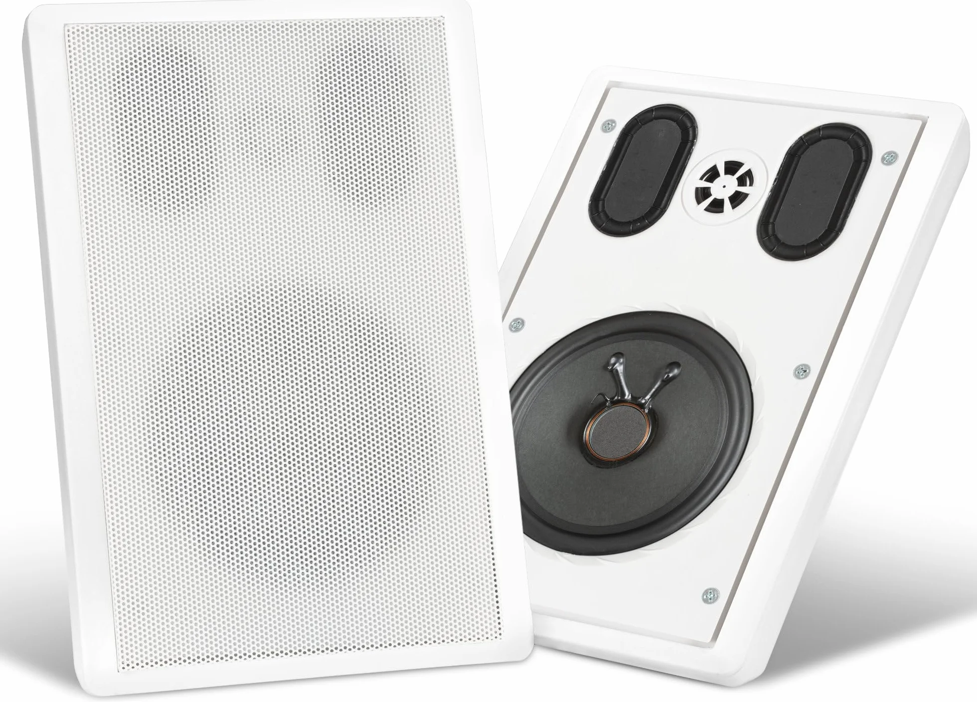 Pronomic FLS-540E WH Flatpanel Wandlautsprecher Paar 2-Wege Box 5,25" Woofer 30/60 Watt Weiß