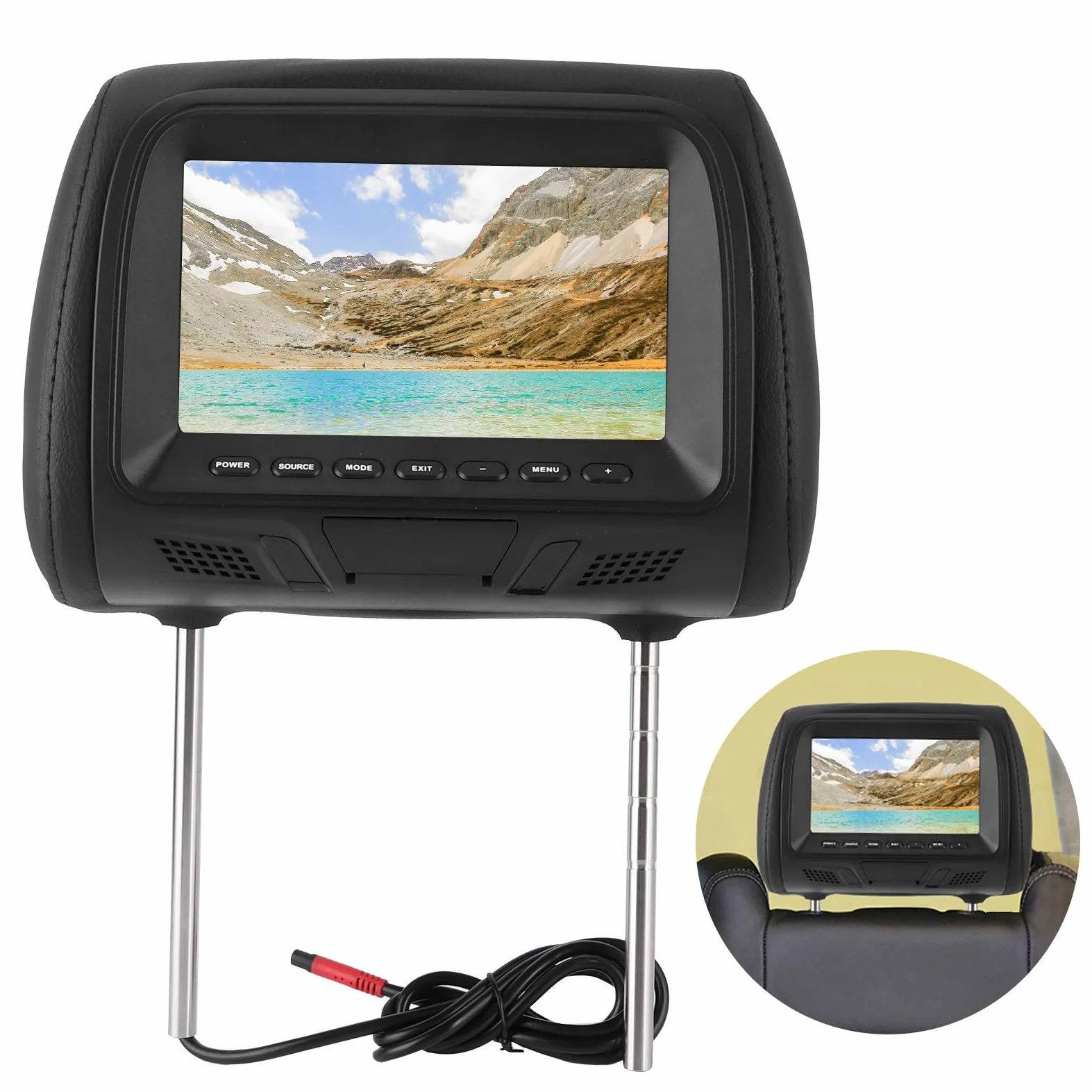 Fahrzeugsitz-Rückseite MP5-Multimedia-Spieler Monitor 7 Zoll LCD-Anzeige passt für USB-Verstärker