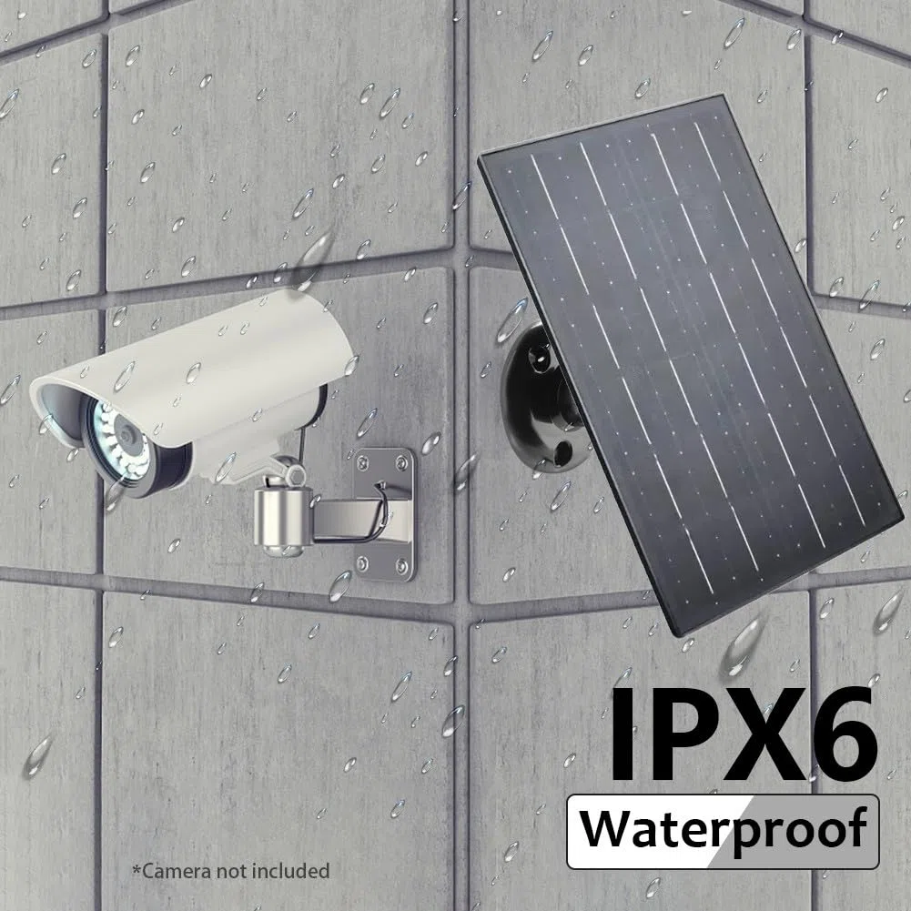 HpLive 10W 5V Solar Panel Kamera Ladegerät, IP65 wasserdicht und wetterfest Outdoor USB-C Ladegerät
