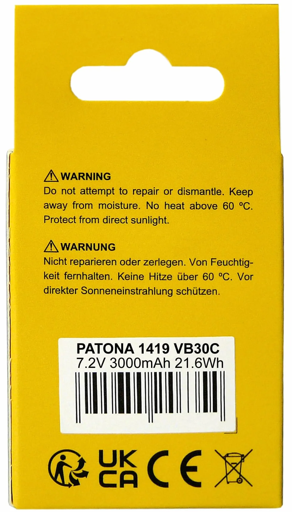 PATONA Akku für Godox V1 Pro (3000 mAh) mit USB-C – Ersatz für Godox VB30 & WB100 – kompatibel mit V1Pro Rundkopfblitz, V860III V850III AD100Pro – direkt am Akku Laden