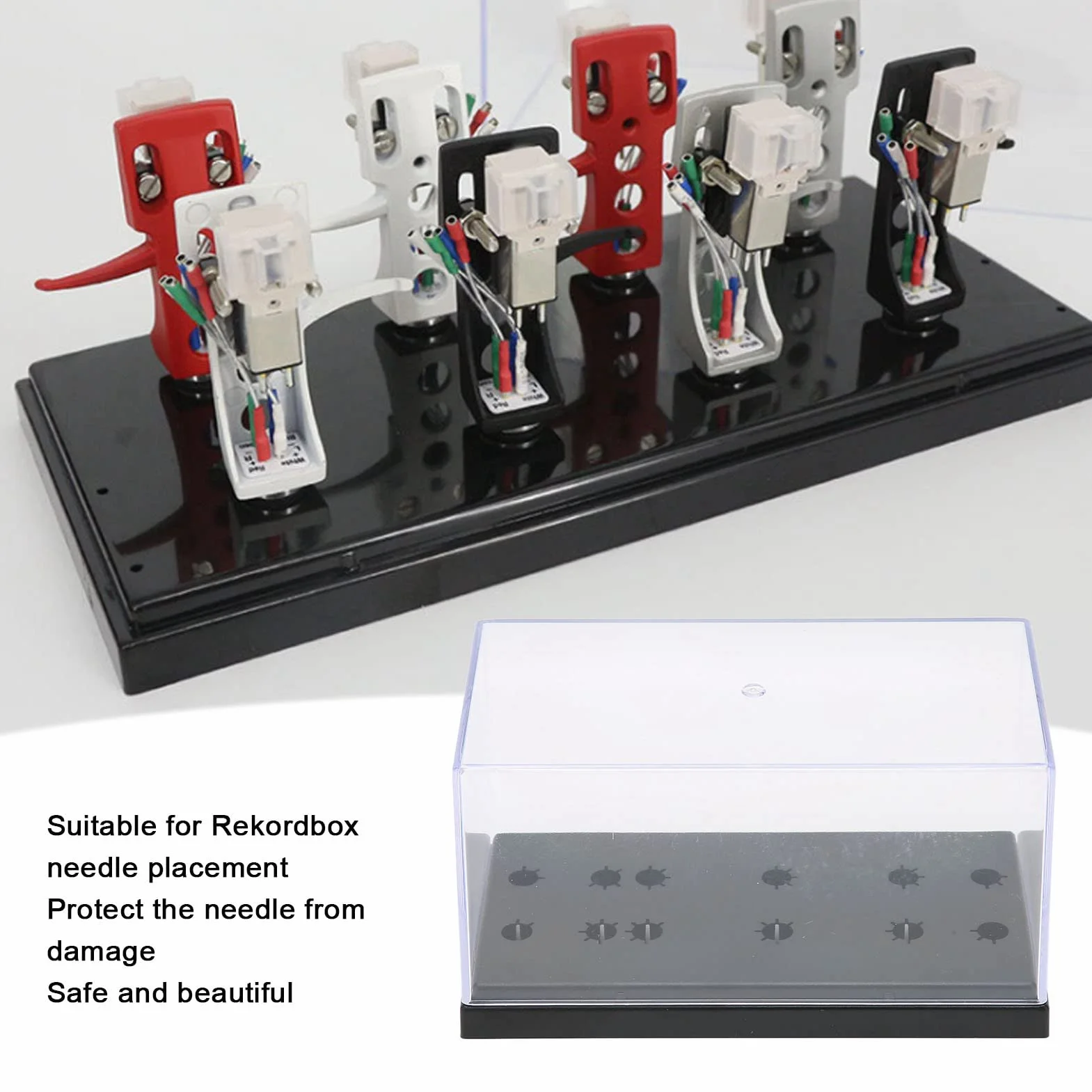 Nobso D Headshell-Kartuschenhalter, Phono-Shell-Hülle, Plattenspieler-Stylus-Halter, Player-Headshell-Keeper, Heimmusik, Acryl-Phonograph-Shell-Hülle, Phono-Hülle,
