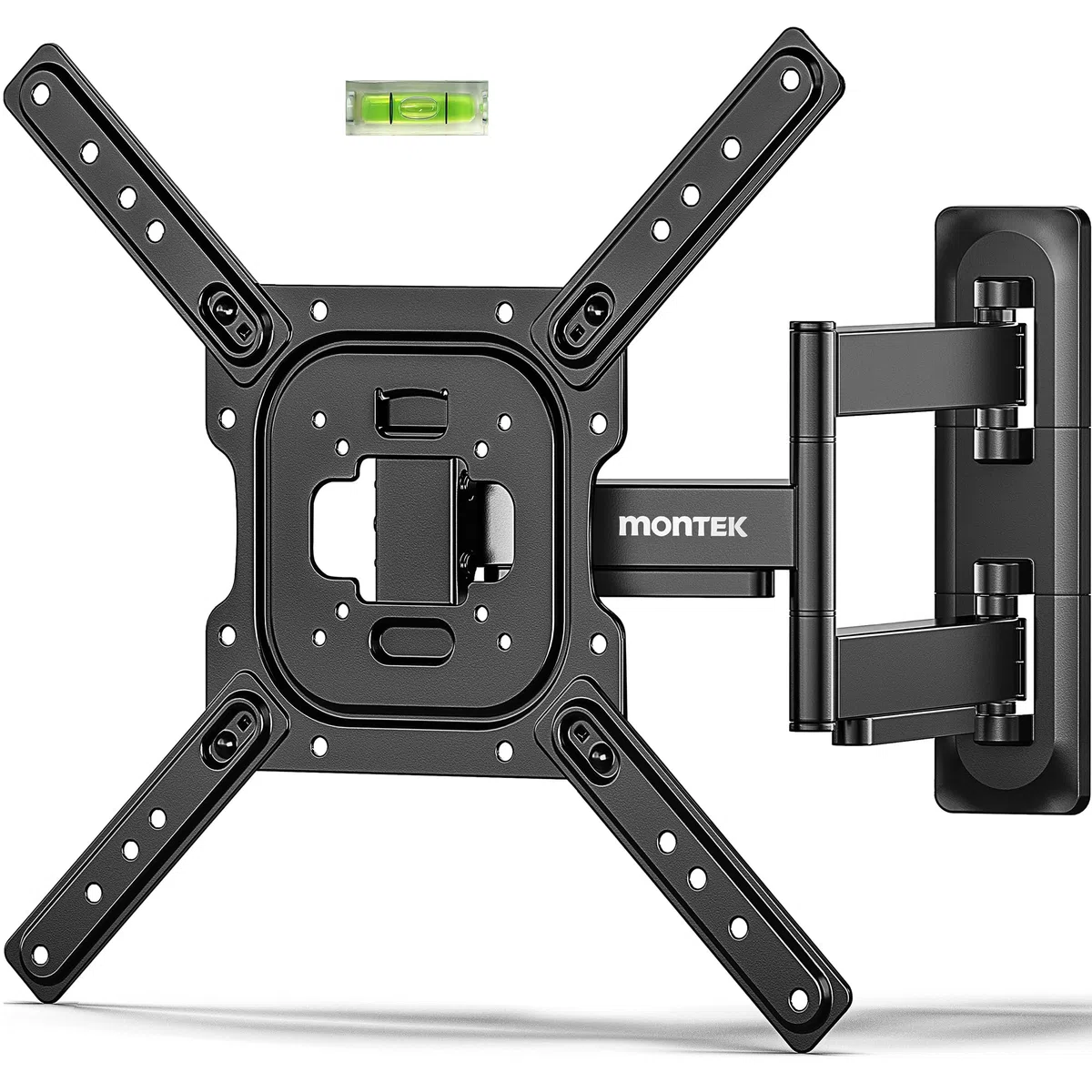 monTEK TV Wandhalterung für 23-65 Zoll Fernseher oder Monitor bis zu 35kg, Schwenkbare Neigbare Full-Motion TV Halterung mit 423mm Auszug, Universal Wandhalterung Fernseher, Max. VESA 400x400 mm