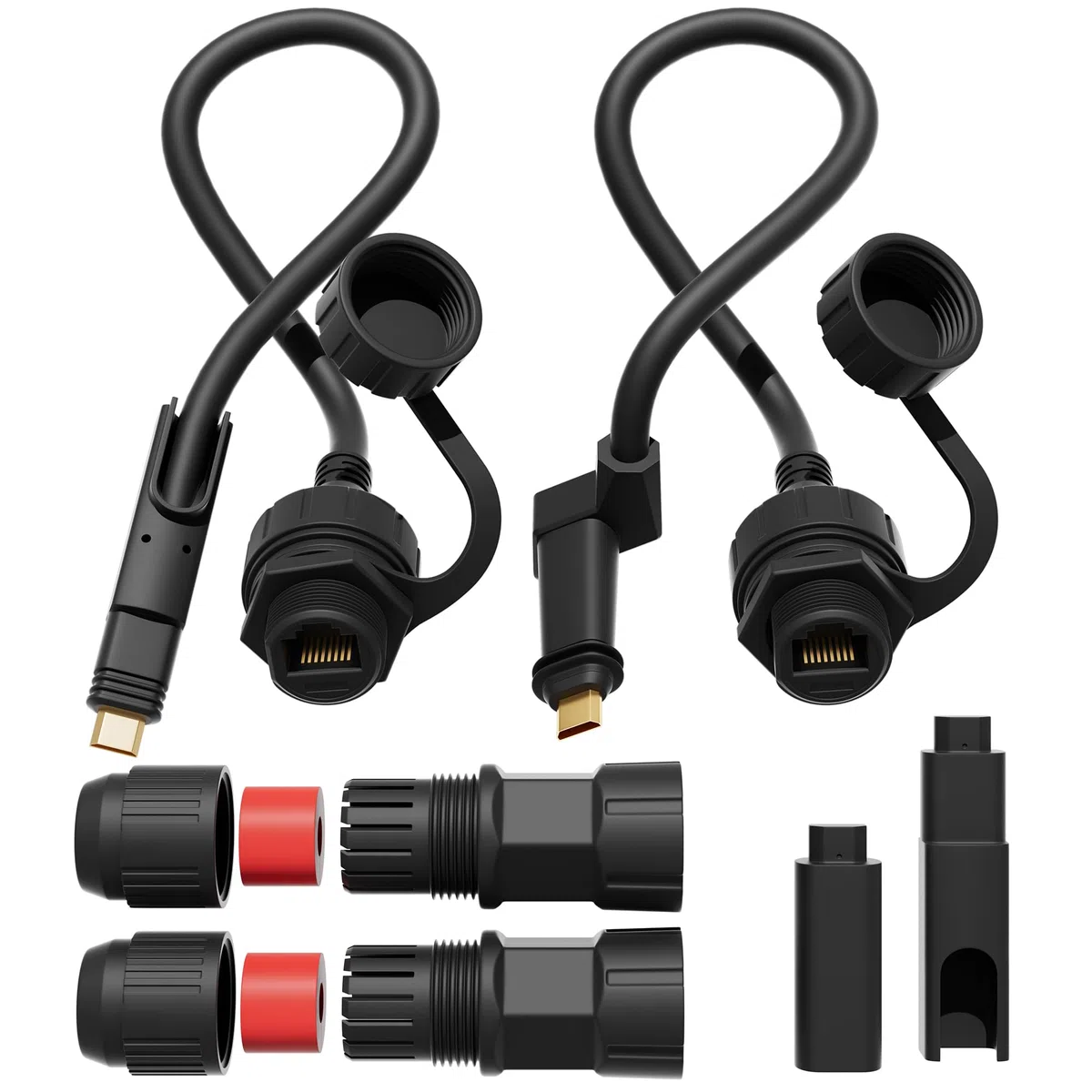 EAZUSE Starlink Ethernet-Adapter Gen 2, SPX auf RJ45-Buchse, kompatibel mit Starlink Gen 2 betätigter Dish und Router zur Verlängerung und Ersatz von Starlink V2-Kabel, 2 Packungen